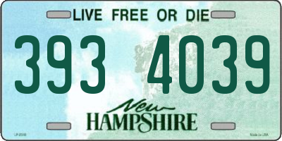 NH license plate 3934039