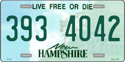 NH license plate 3934042