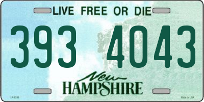 NH license plate 3934043