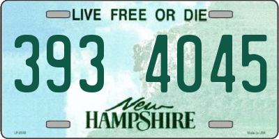 NH license plate 3934045