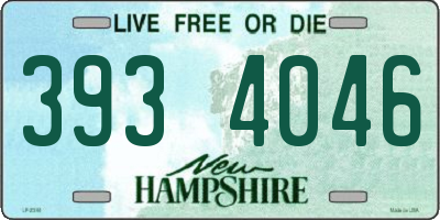 NH license plate 3934046