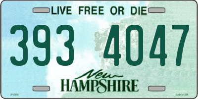 NH license plate 3934047