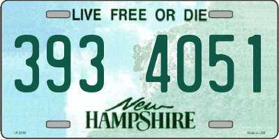 NH license plate 3934051