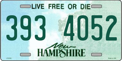 NH license plate 3934052