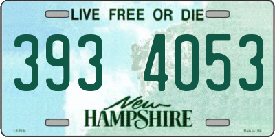 NH license plate 3934053