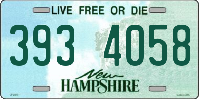 NH license plate 3934058
