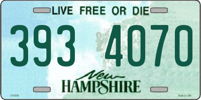 NH license plate 3934070