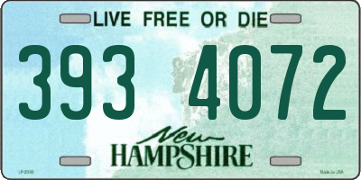 NH license plate 3934072