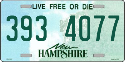 NH license plate 3934077