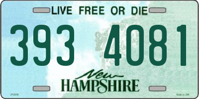 NH license plate 3934081