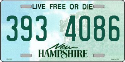 NH license plate 3934086