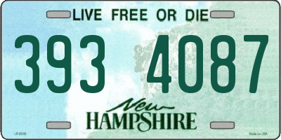 NH license plate 3934087