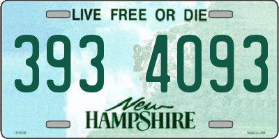 NH license plate 3934093