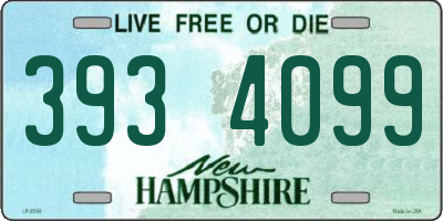 NH license plate 3934099