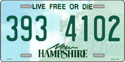 NH license plate 3934102