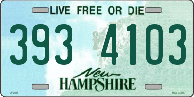 NH license plate 3934103