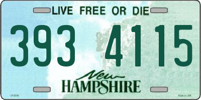 NH license plate 3934115