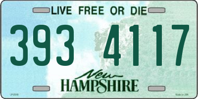 NH license plate 3934117