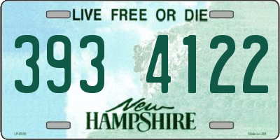 NH license plate 3934122