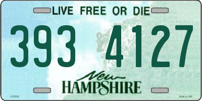 NH license plate 3934127
