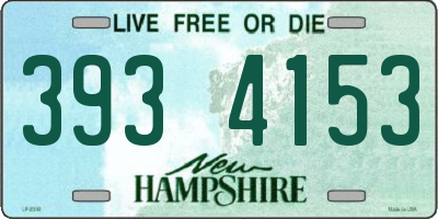 NH license plate 3934153