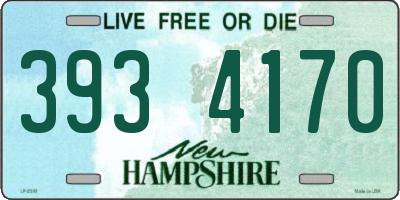 NH license plate 3934170