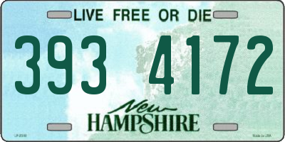 NH license plate 3934172