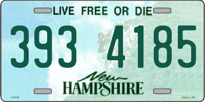 NH license plate 3934185