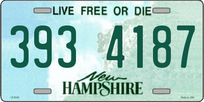 NH license plate 3934187