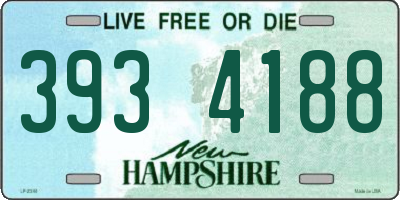 NH license plate 3934188