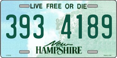 NH license plate 3934189