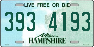 NH license plate 3934193