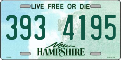 NH license plate 3934195