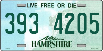 NH license plate 3934205