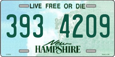 NH license plate 3934209