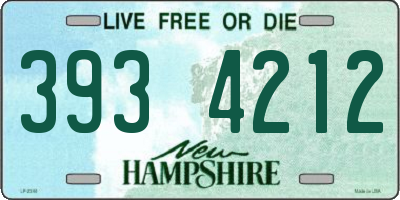 NH license plate 3934212