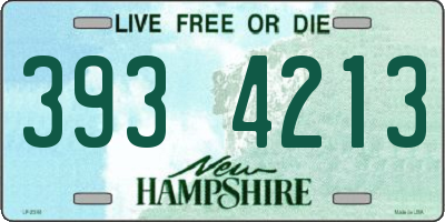 NH license plate 3934213
