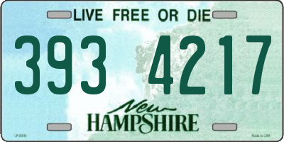 NH license plate 3934217