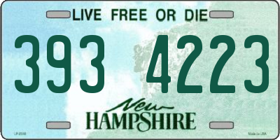 NH license plate 3934223