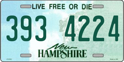 NH license plate 3934224