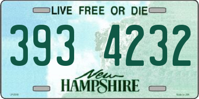 NH license plate 3934232