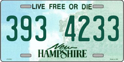 NH license plate 3934233