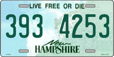 NH license plate 3934253