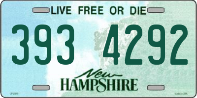 NH license plate 3934292