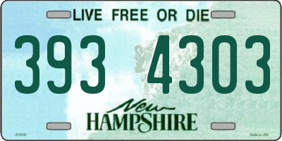 NH license plate 3934303