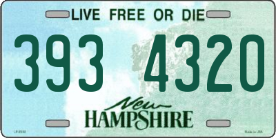 NH license plate 3934320