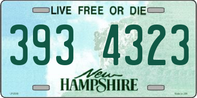 NH license plate 3934323