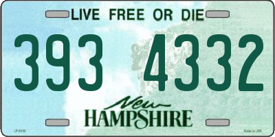 NH license plate 3934332