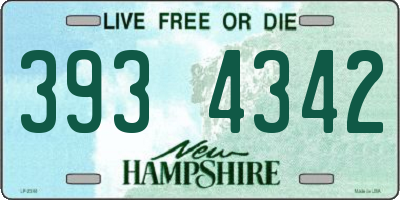 NH license plate 3934342