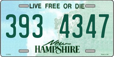 NH license plate 3934347